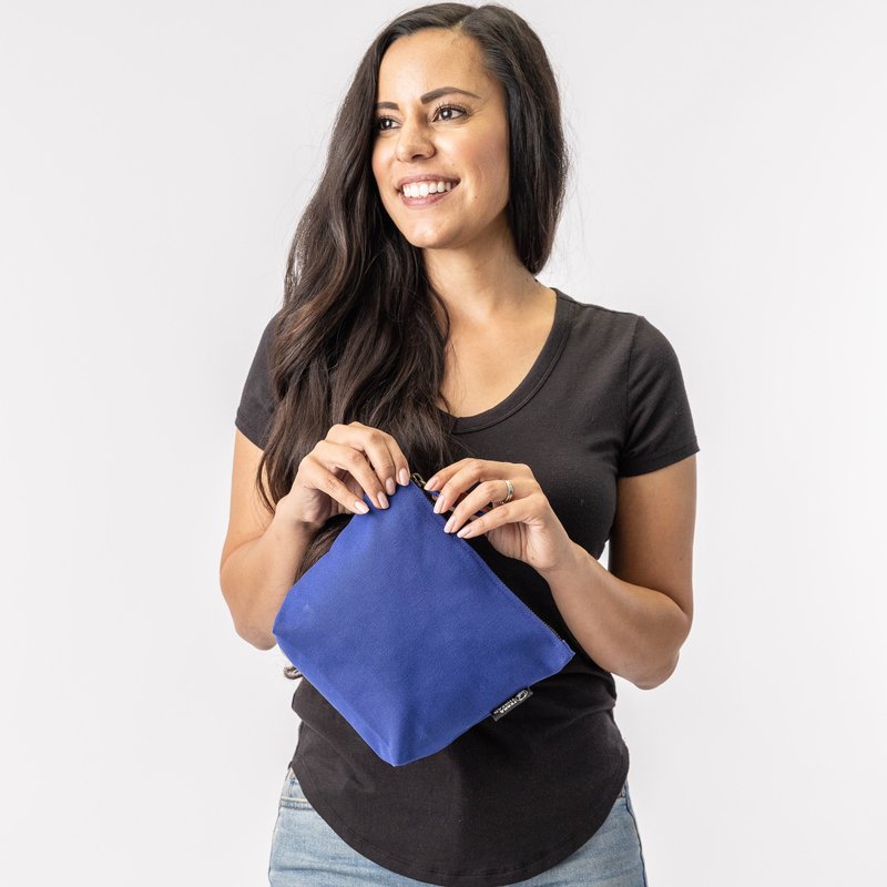 Terra Thread Eco Friendly Makeup Bag In Blue