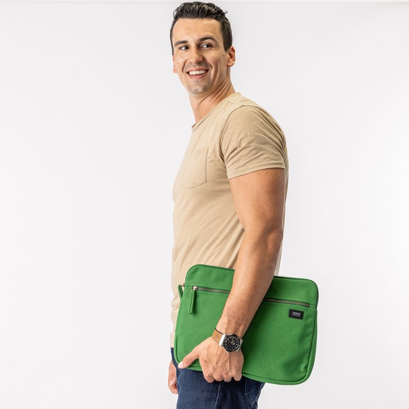 Terra Thread Laptop Sleeve 13 Inches In Green