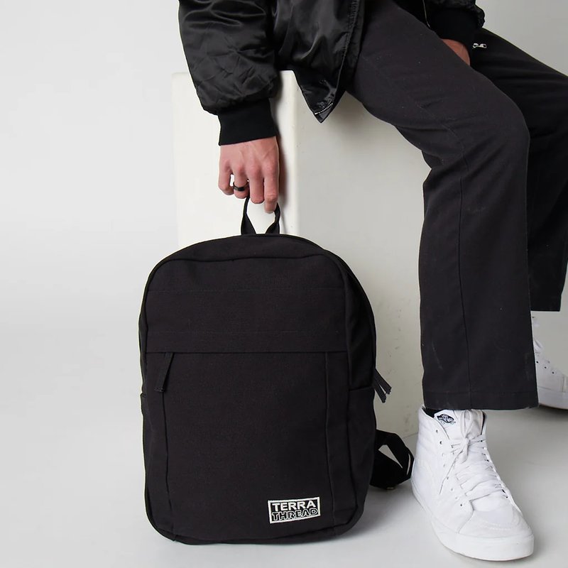 Terra Thread Sustainable Backpacks For College And Everyday Use In Black