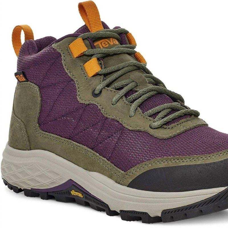 Shop Teva Women's Ridgeview Mid Waterproof Hiking Boots In Purple