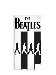 The Beatles Cotton Beach Towel (Black/White) (One Size) - Black/White