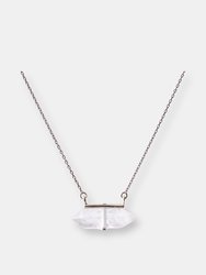 Clear Quartz Horizon Necklace - Silver - Default Title