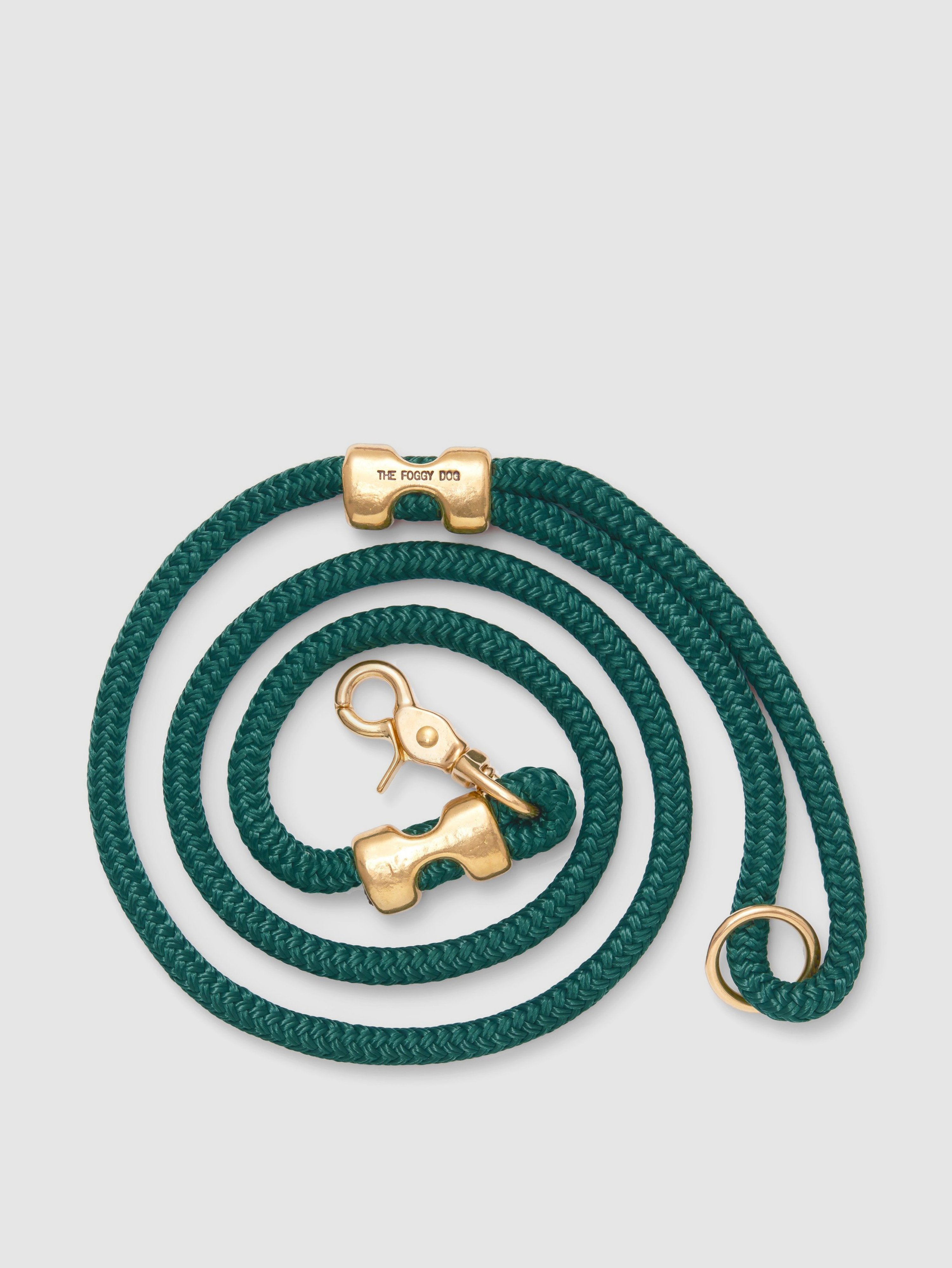 The Foggy Dog Evergreen Marine Rope Dog Leash In Green
