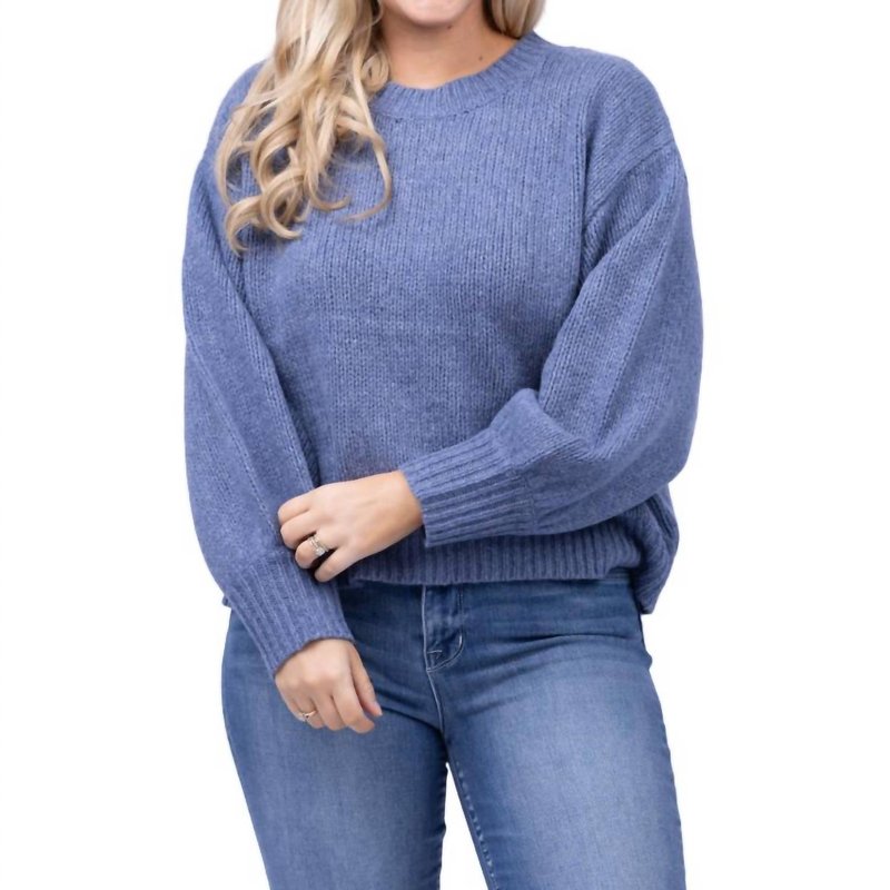 Shop The Great Bubble Pullover In Riverbed In Blue