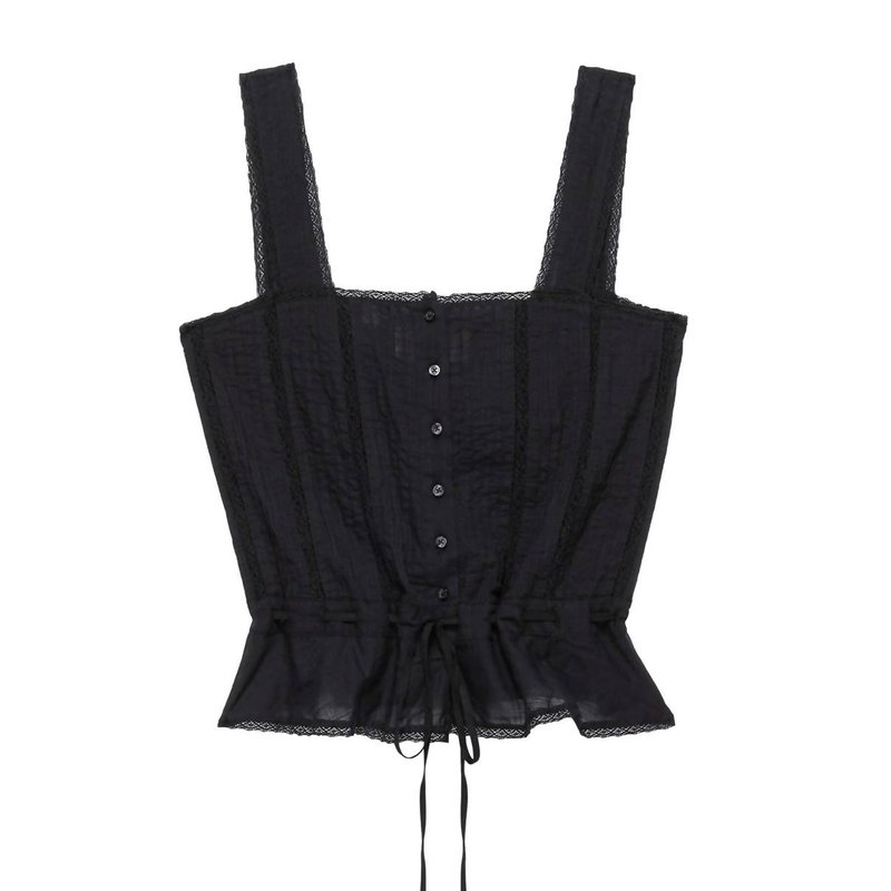 Shop The Great The Victorian Cami Top In Black