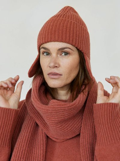 The Knotty Ones Beržas: Terracotta Recycled Wool Beanie product