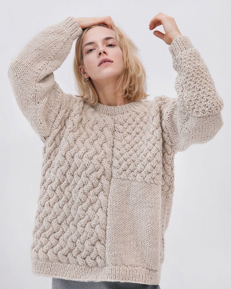 Heartbreaker Beige Alpaca & Wool Sweater - Beige
