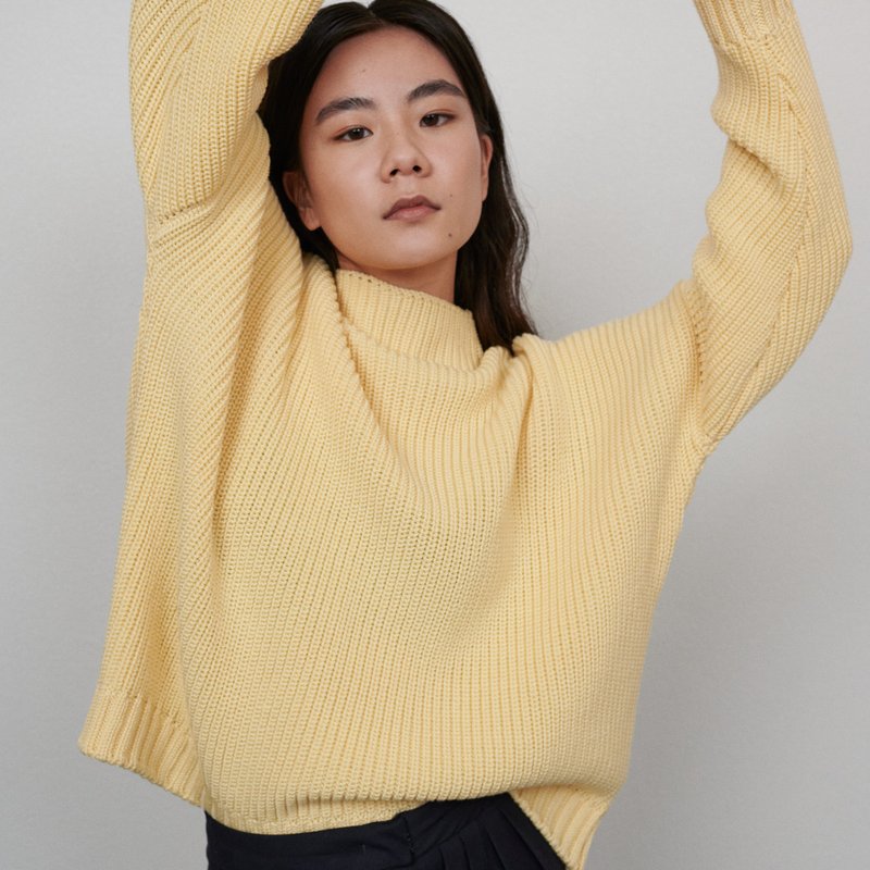 Shop The Knotty Ones Laumes Honey Merino Wool Sweater In Yellow