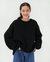 Nida Black Cotton Sweater - Black