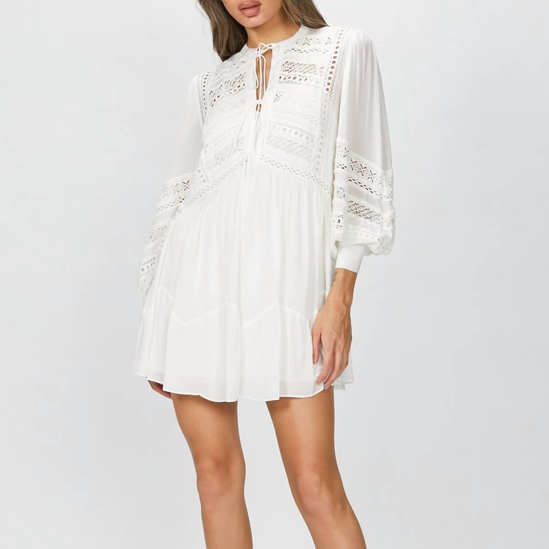 The Kooples Dress With Lace Detailing In White