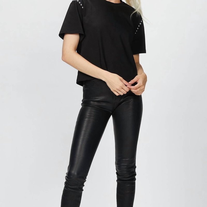 Shop The Kooples T-shirt With Studs In Black