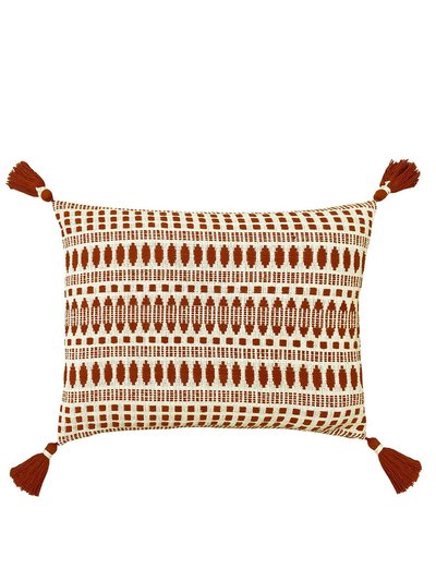 The Linen Yard Ganado Woven Throw Pillow Cover - Pecan product