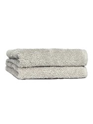 Loft Combed Cotton Face Towel Pack Of 2 - Dove Grey - Dove Grey
