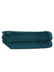 Loft Combed Cotton Face Towel, Pack Of 2 - Teal - Teal