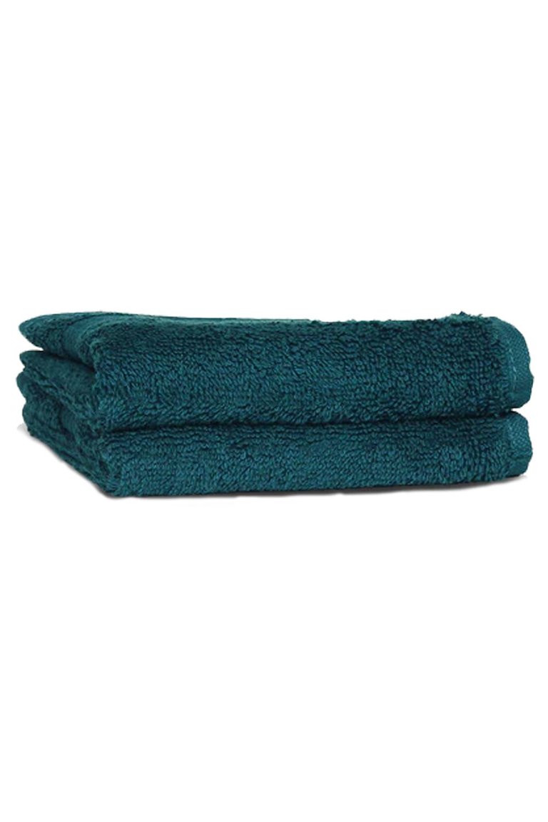 Loft Combed Cotton Face Towel, Pack Of 2 - Teal - Teal