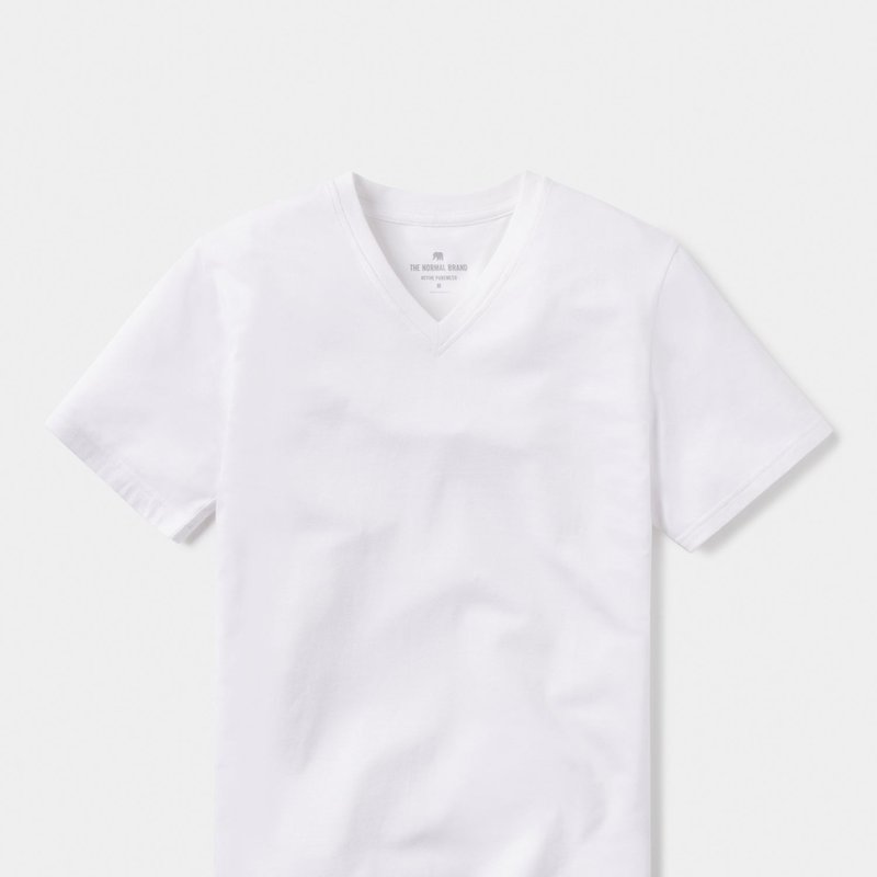 Shop The Normal Brand Active Puremeso V Neck T-shirt In White