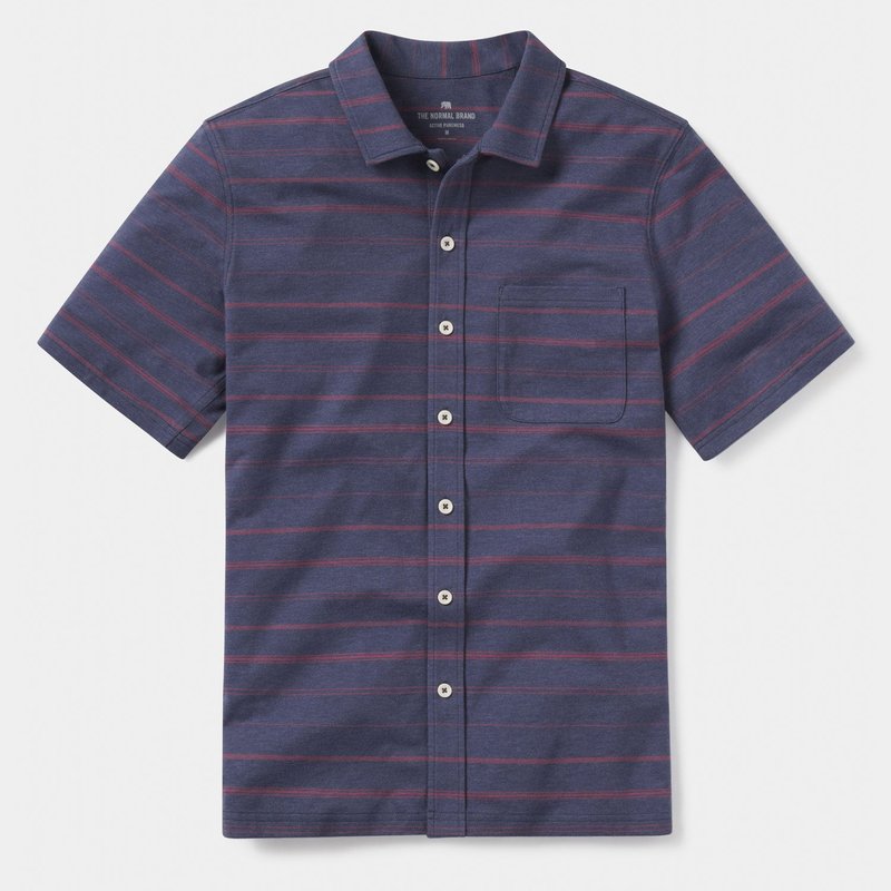 The Normal Brand Active Puremeso Weekend Button Down In Blue