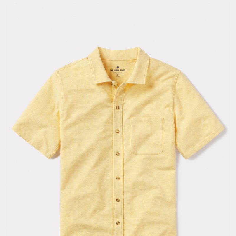 The Normal Brand Active Puremeso Weekend Button Down In Yellow