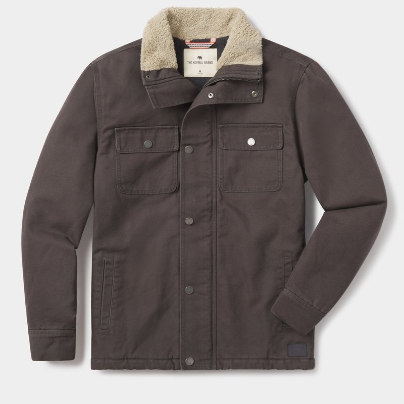 The Normal Brand Canvas Chore Coat In Grey