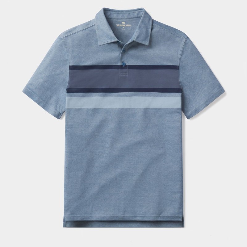 Shop The Normal Brand Chip Pique Polo T-shirt In Blue