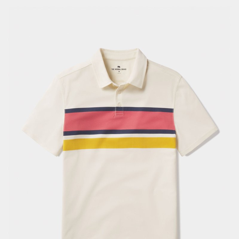 Shop The Normal Brand Chip Pique Polo T-shirt In White