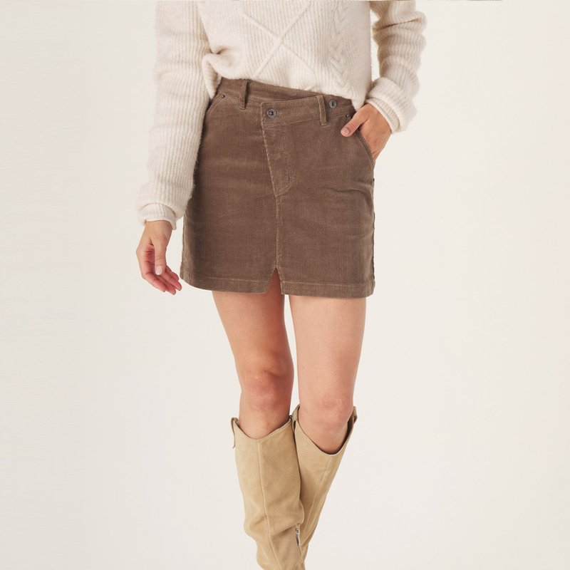 The Normal Brand Cord Skirt In Brown