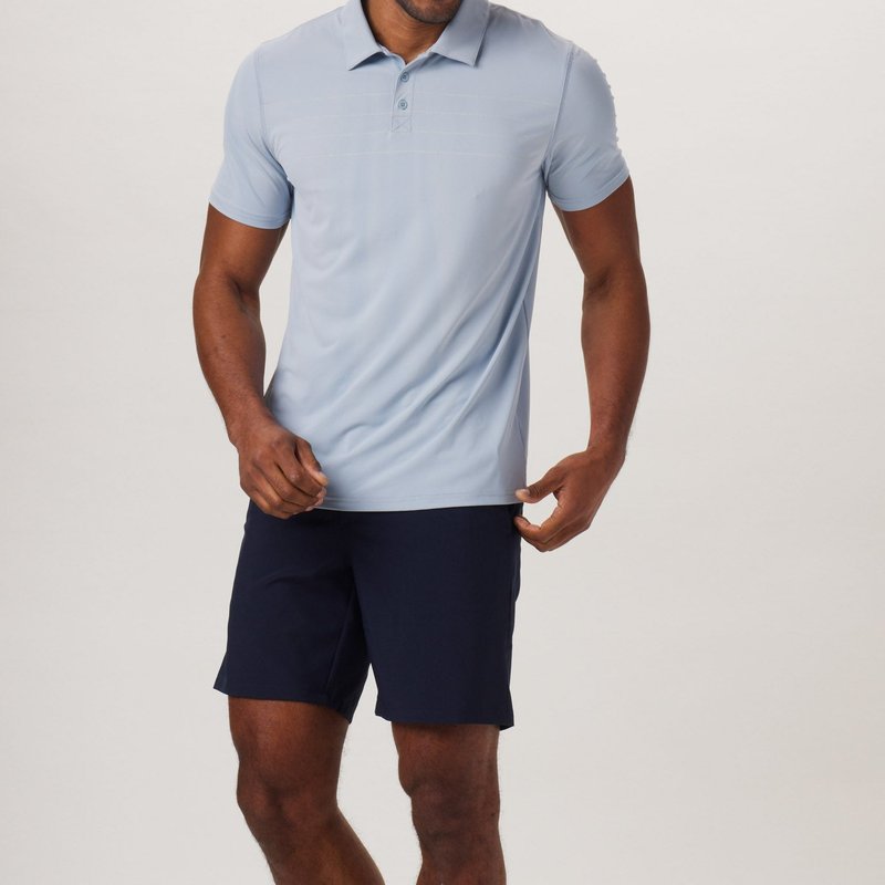 The Normal Brand Fore Stripe Performance Polo In Blue