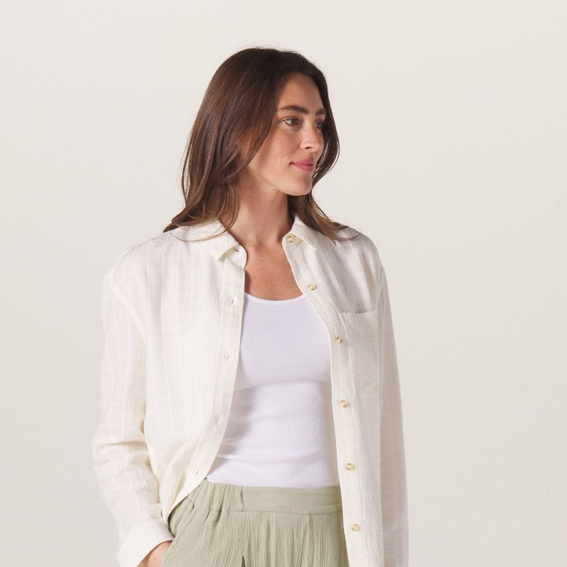 The Normal Brand Freshwater Overshirt In White