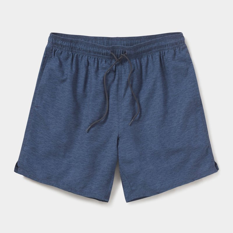 The Normal Brand Heathered Hybrid Shorts In Blue