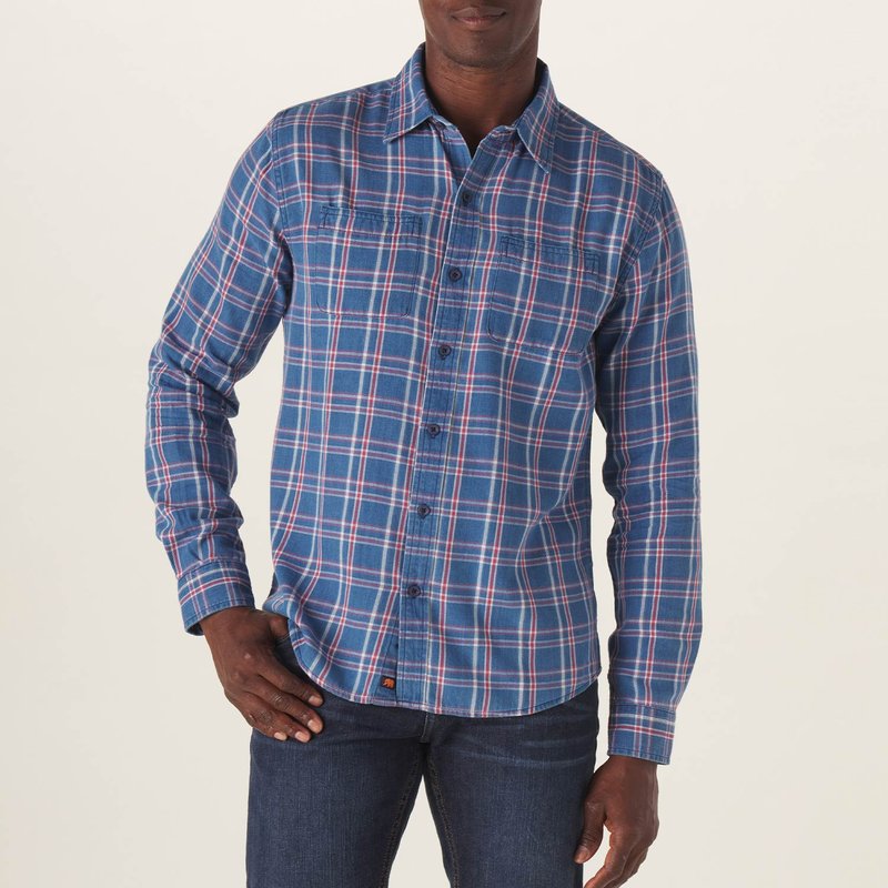 Shop The Normal Brand Jackson Button Up Shirt In Blue