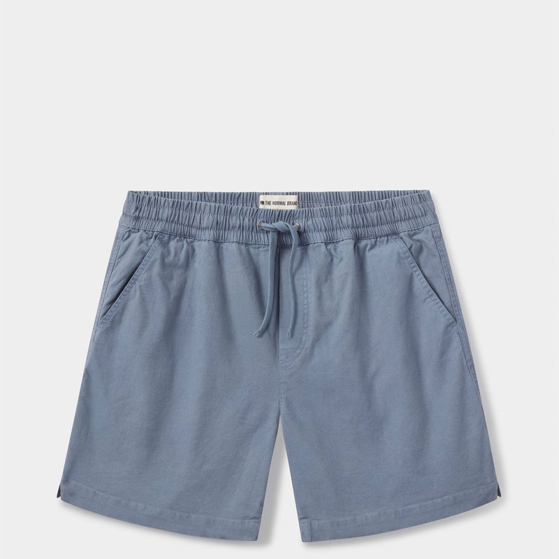 The Normal Brand James Canvas Short In Blue