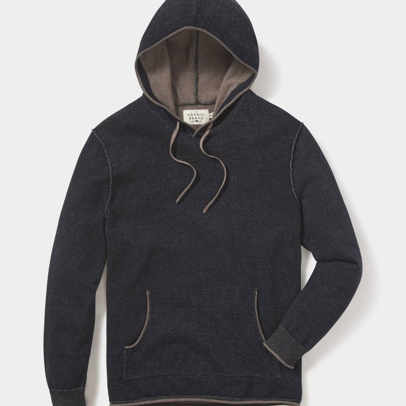 The Normal Brand Jimmy Sweater Hoodie In Blue