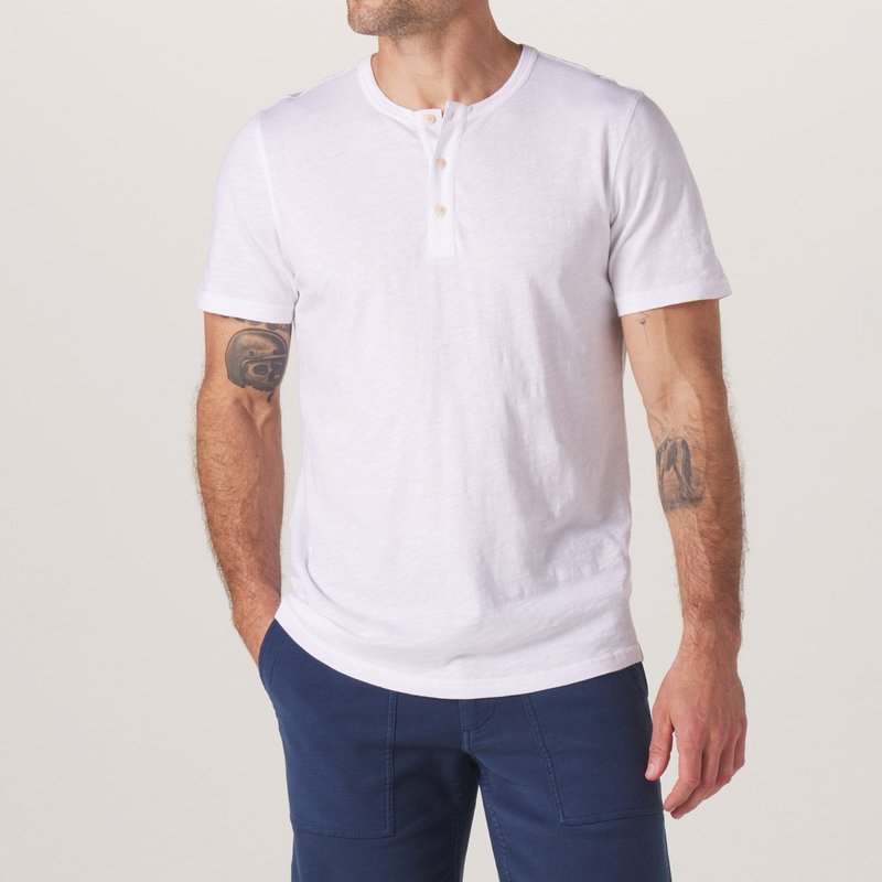 The Normal Brand Legacy Jersey Henley In White
