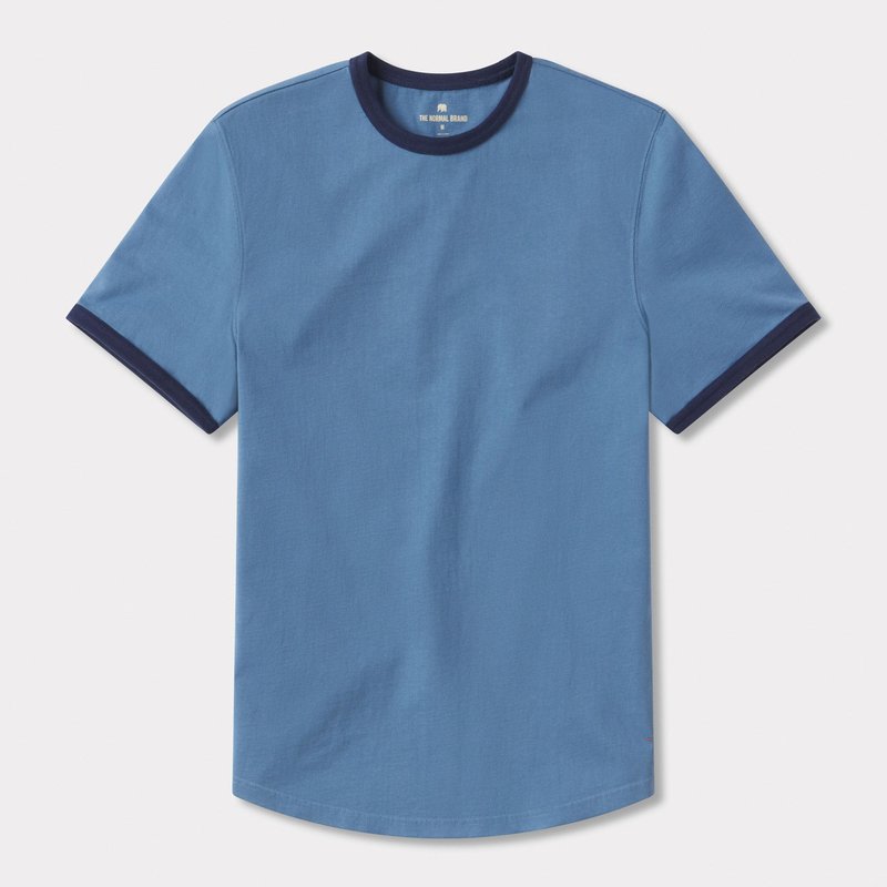 Shop The Normal Brand Lennox Jersey Ringer Tee In Blue