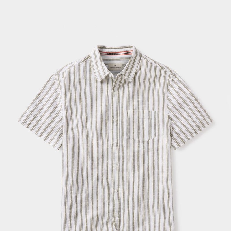 Shop The Normal Brand Lived-in Cotton Short Sleeve Button Up In White
