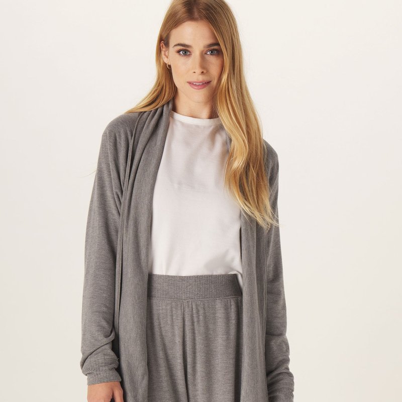 The Normal Brand Malakos Knit Cardigan In Grey
