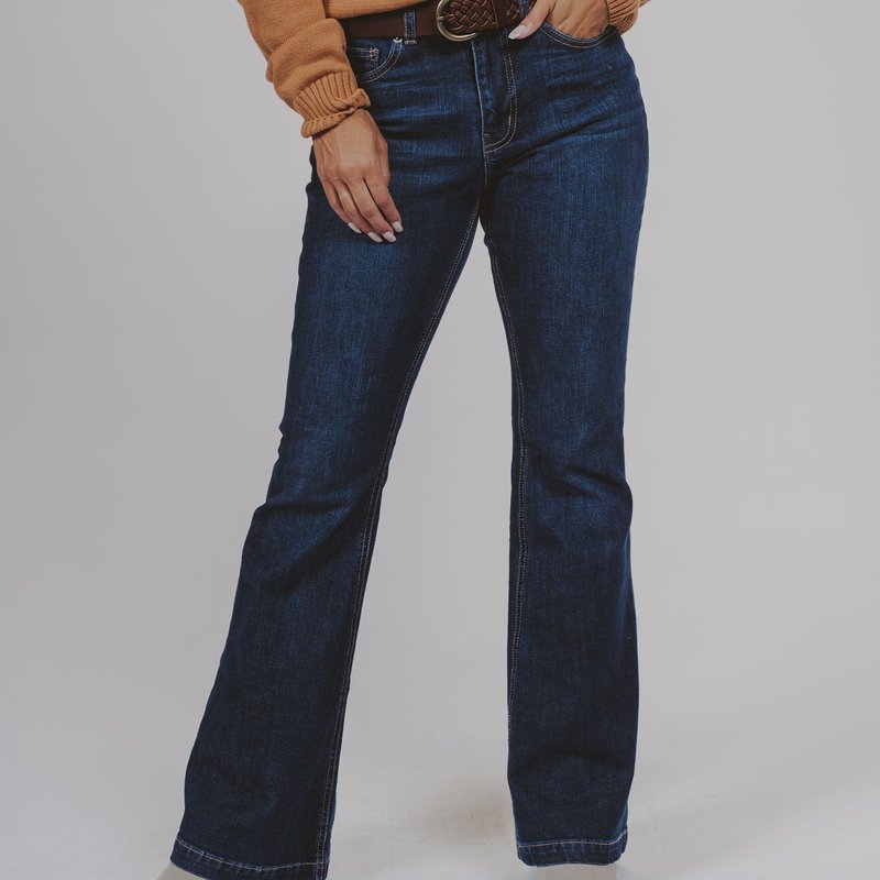 The Normal Brand Mid-rise Flare Jean In Blue