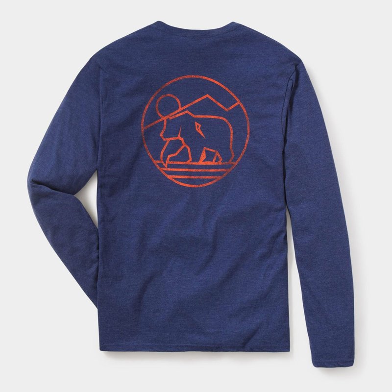 The Normal Brand Mountain Bear Long Sleeve T-shirt In Blue