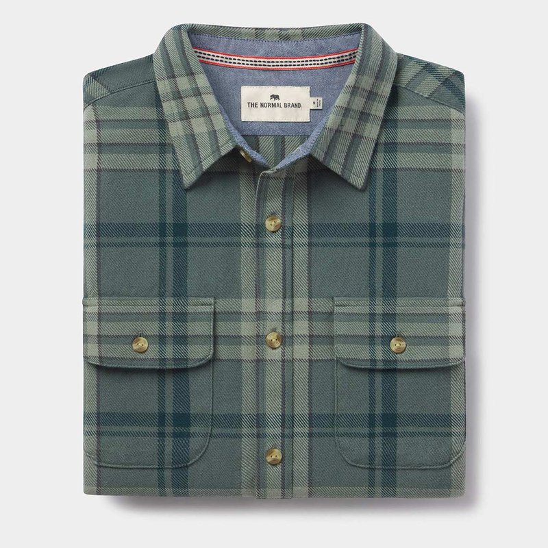 The Normal Brand Mountain Overshirt In Green