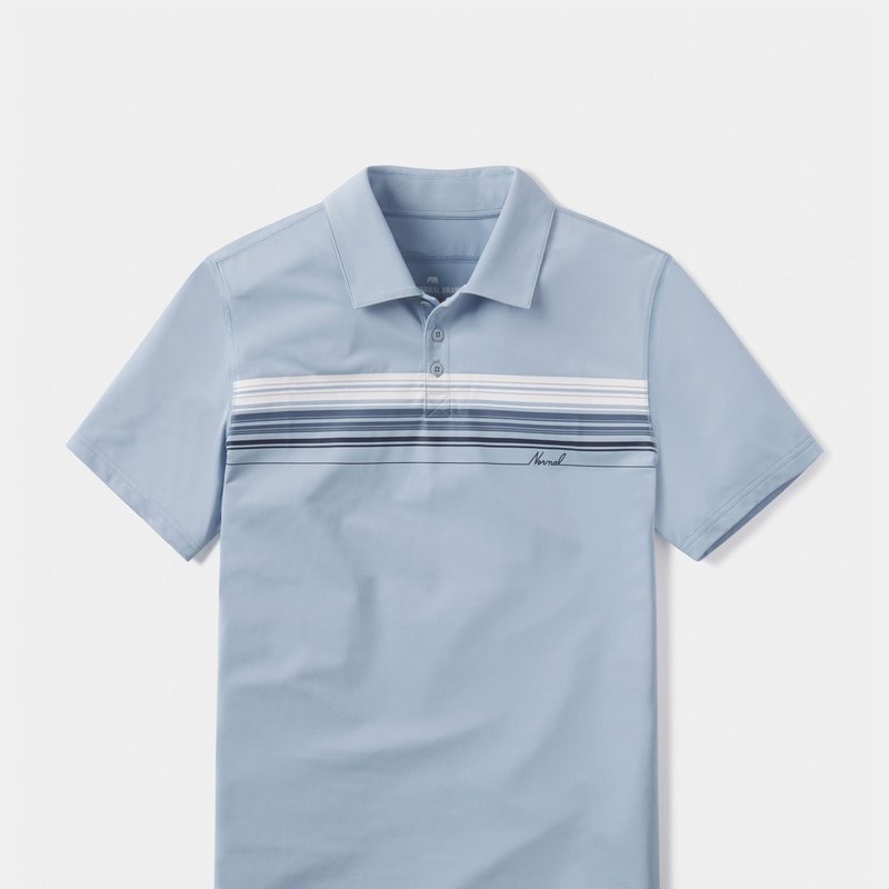 The Normal Brand Normal Script Performance Polo In Blue