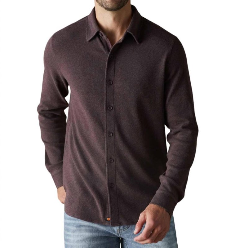 Shop The Normal Brand Puremeso Acid Wash Button Up Shirt In Brown