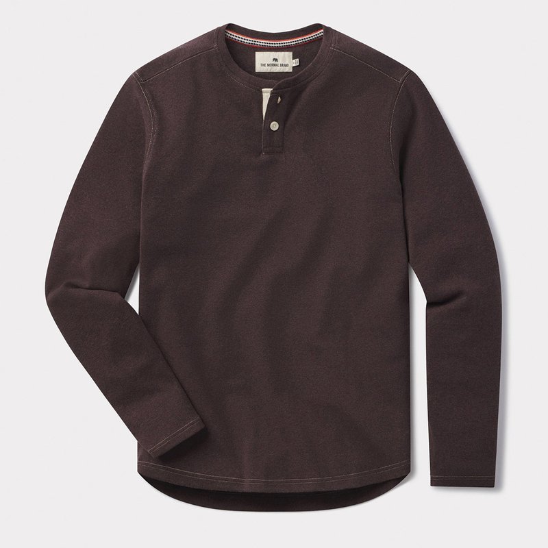 Shop The Normal Brand Puremeso Two Button Henley In Brown