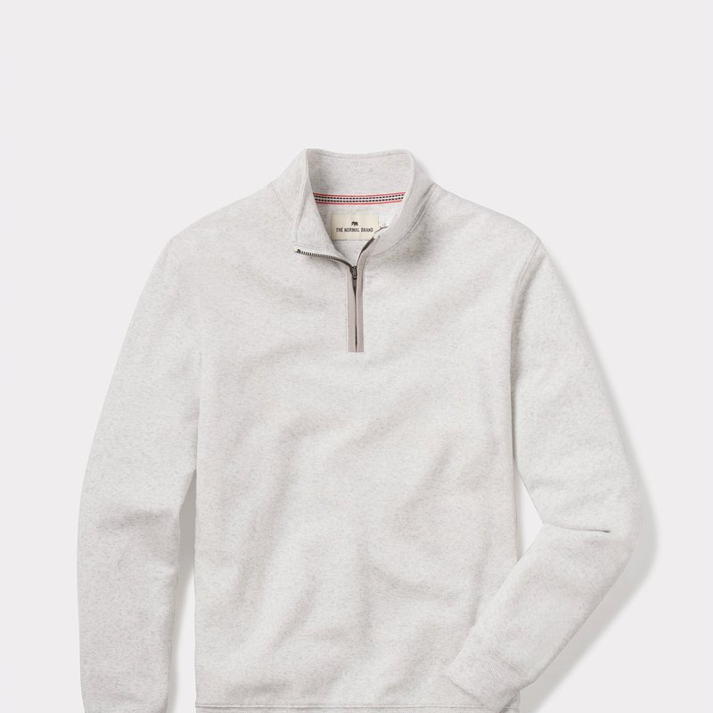 The Normal Brand Puremeso Weekend Quarter Zip In White