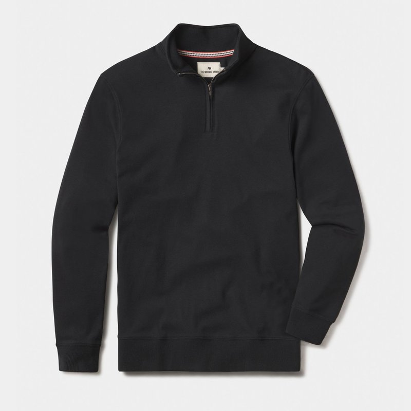 The Normal Brand Puremeso Weekend Quarter Zip In Black