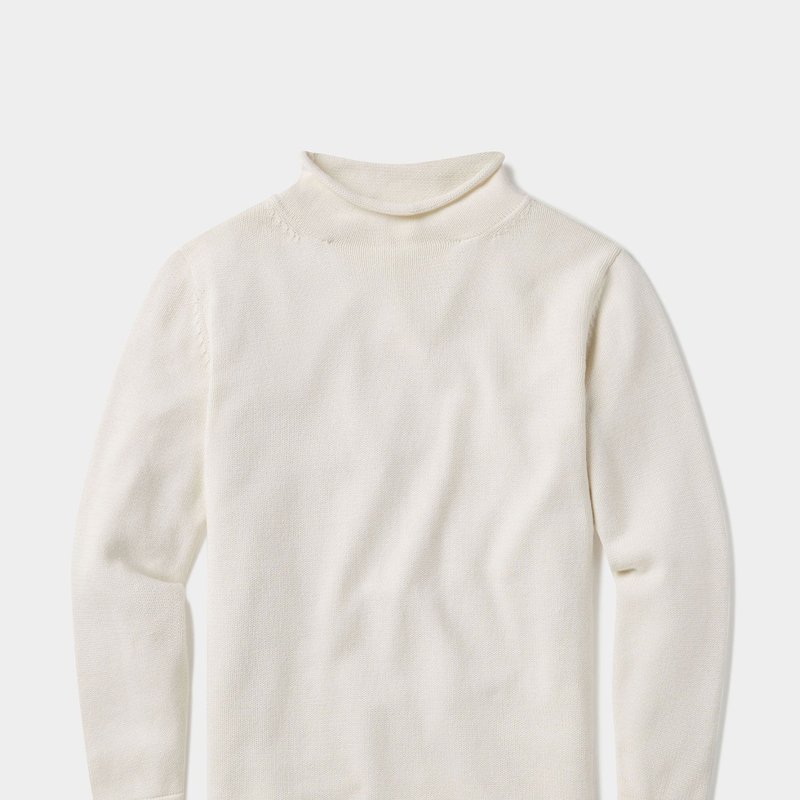 The Normal Brand Roll Neck Sweater In White