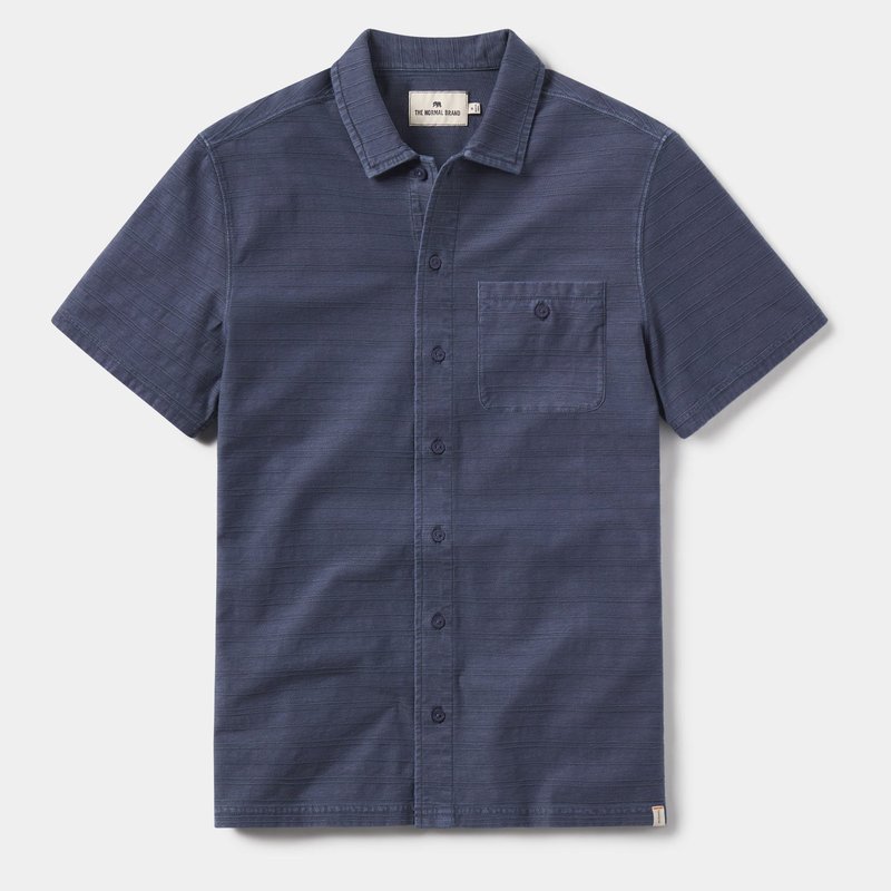 The Normal Brand Sequoia Jacquard Button Down In Blue