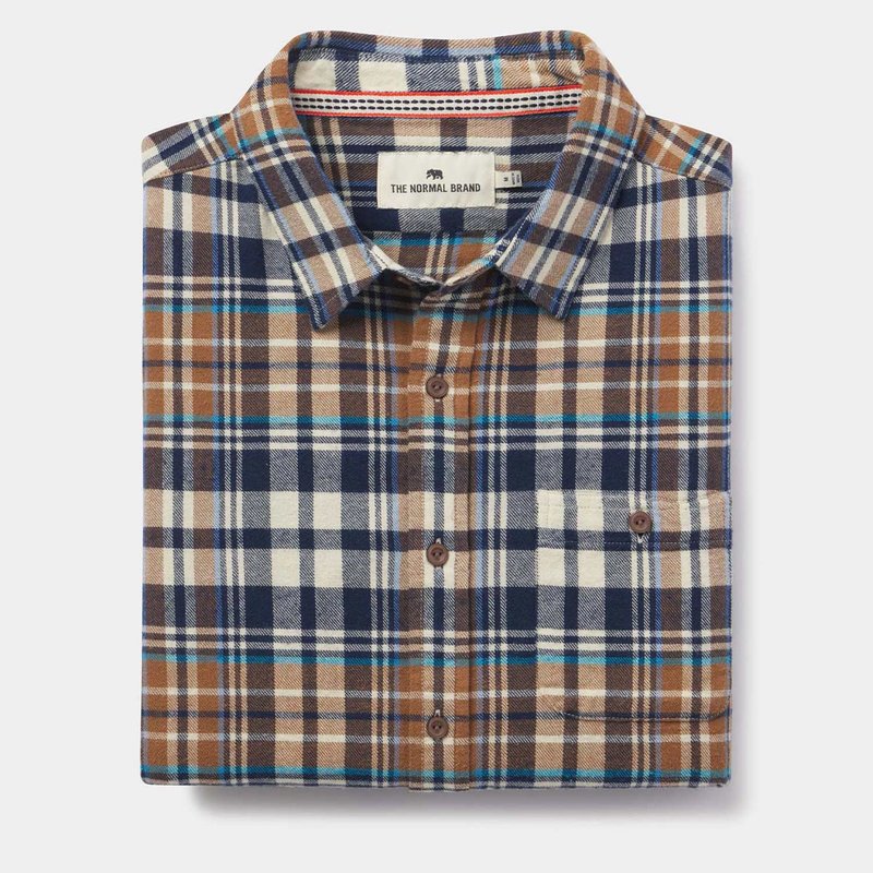 Shop The Normal Brand Stephen Button Up Shirt In Blue