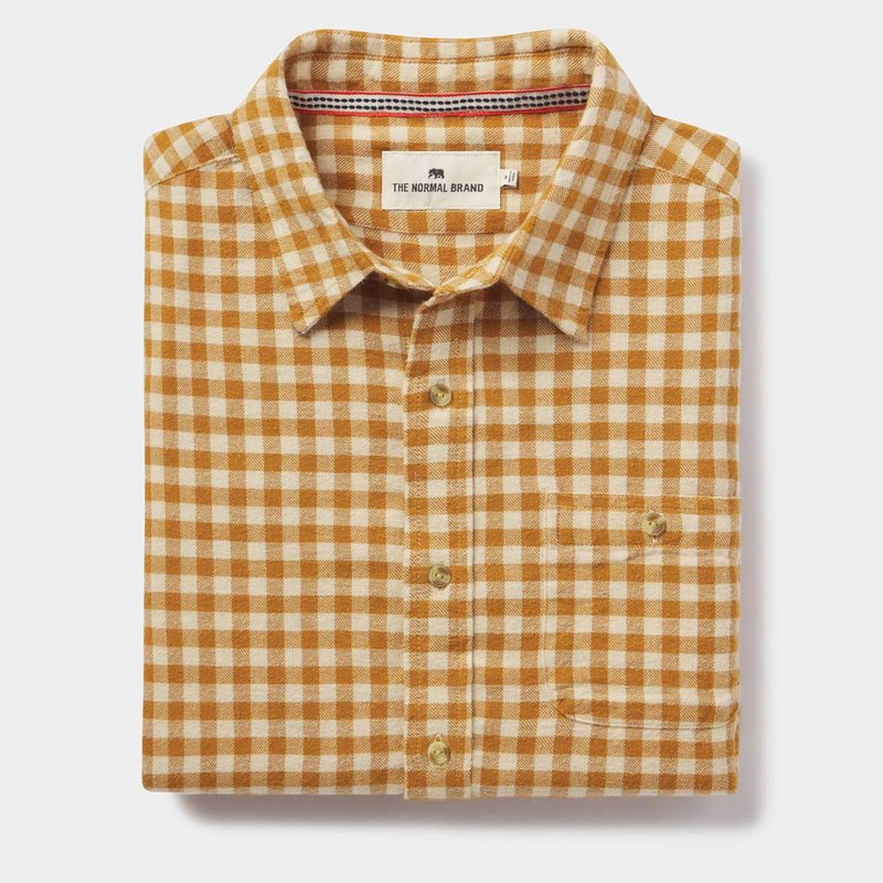 The Normal Brand Stephen Button Up Shirt In Yellow