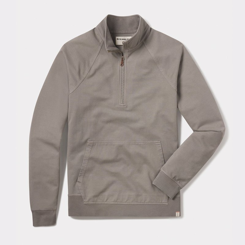 The Normal Brand Tentoma Quarter Zip Jacket In Grey