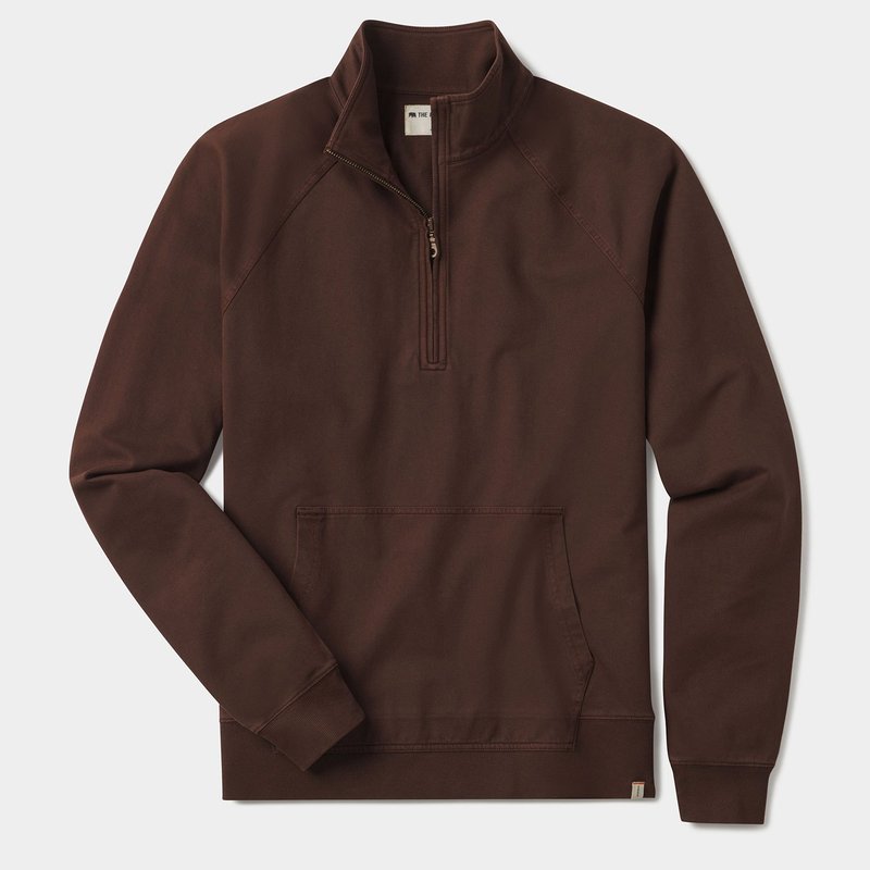 The Normal Brand Tentoma Quarter Zip Jacket In Brown